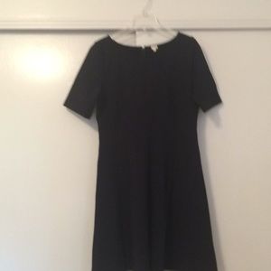 J Crew Short Sleeve Black Knit Dress Size 12